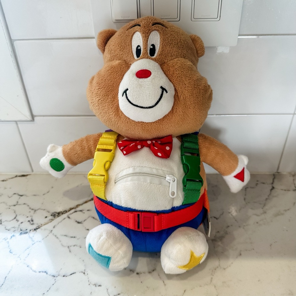 Teddy Bear Buckles Zipper Fidget Toy Stuffed Animal 10"‎